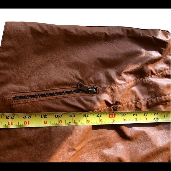 zozo Faux Leather Sweater Jacket EUC - Picture 5 of 8